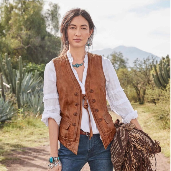 Sundance Jackets & Blazers - Sundance Lorena leather vest NWT